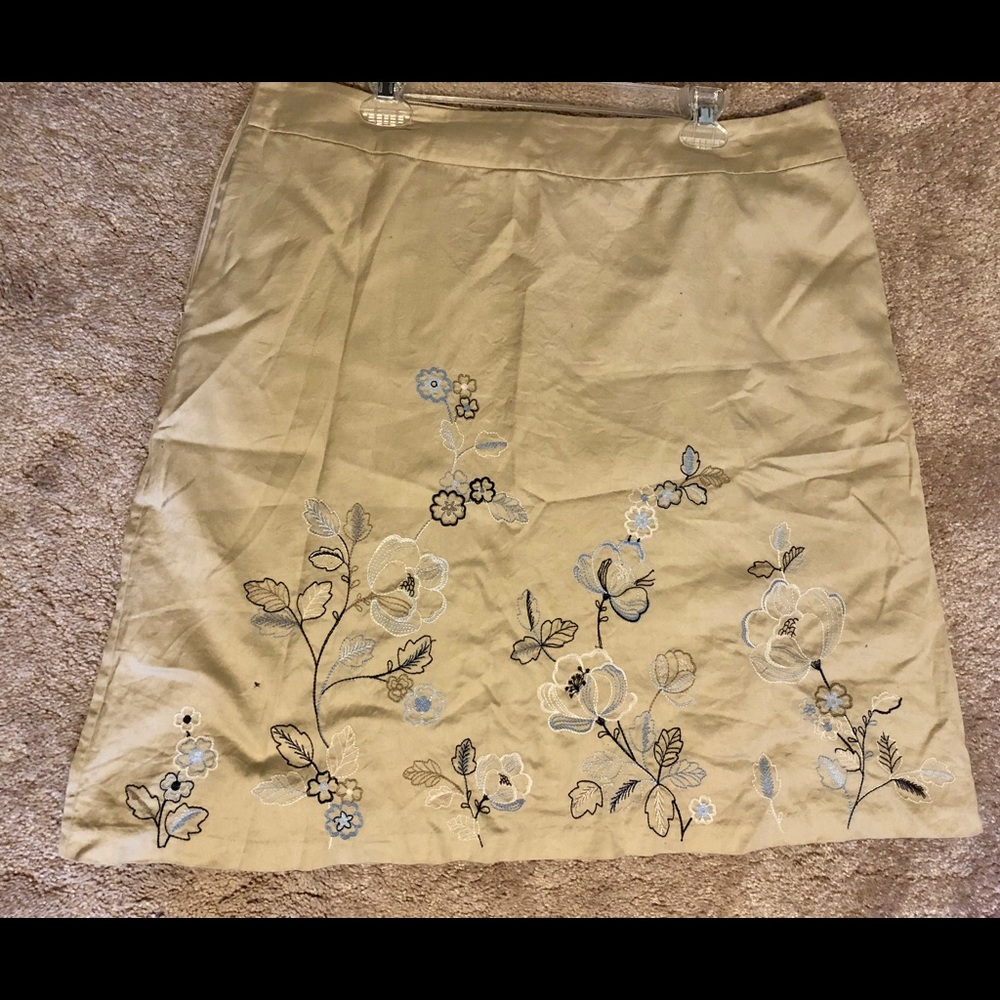 Soft sweet embroidered skirt